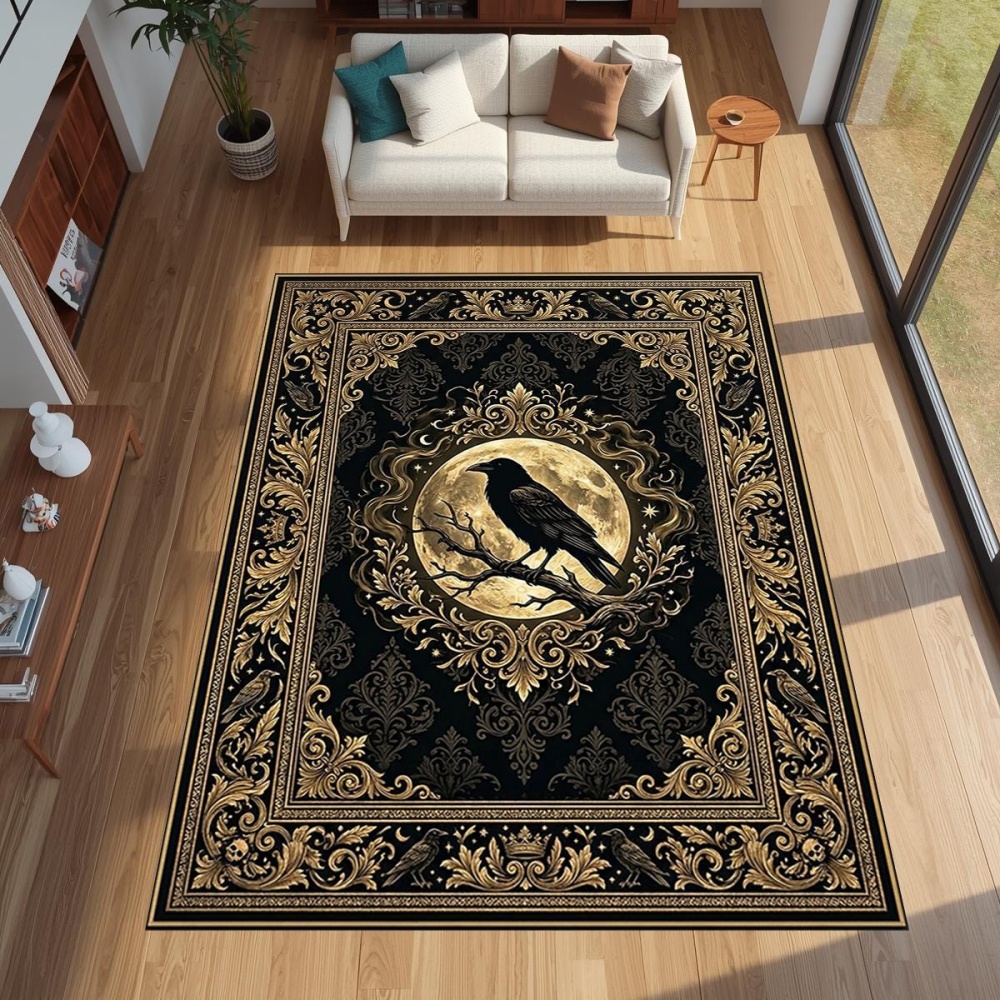 Commercial Printing & Packaging Pvt Ltd - Gotische gouden raaf volle maan print