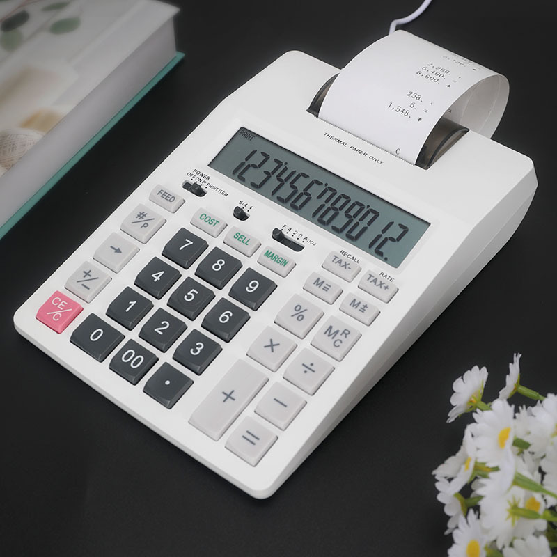 Commercial Printing Calculator - Kantoor Financiële Monochrome Printcalculator Professionele Kassier