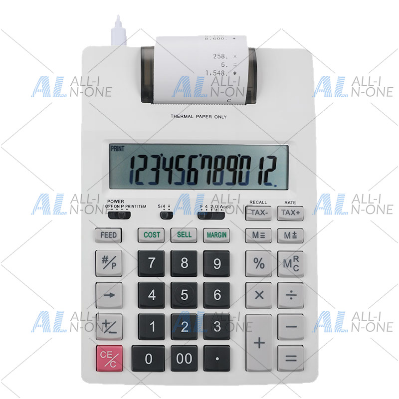 Commercial Printing Calculator - Kantoor Financiële Monochrome Printcalculator Professionele Kassier